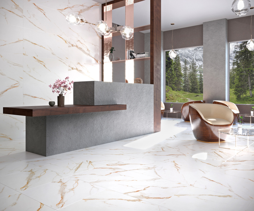 Керамогранит "Venato Calacatta Gold" сатинированный 120Х60