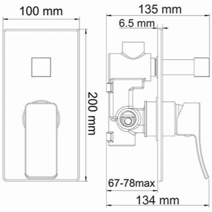 Смеситель для душа WasserKRAFT "Exter" 1641