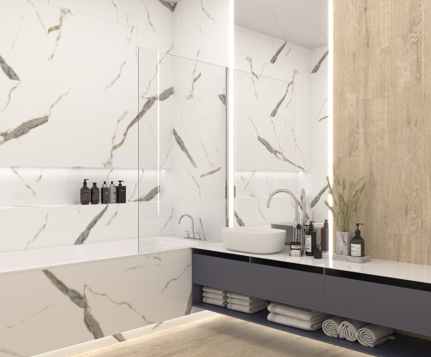 Керамогранит "Golden White Statuario" 1200Х600 Полированный