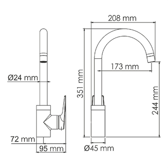 Смеситель для кухни WasserKRAFT "Aisch" 5507