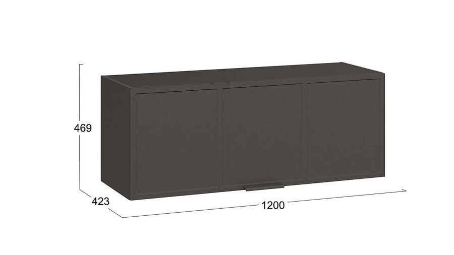 Шкаф настенный «Стелла» - 402.18 Серый вулкан, Фон серый