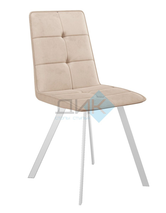 Стул DikLine 280 B03 BEIGE, ножки белые