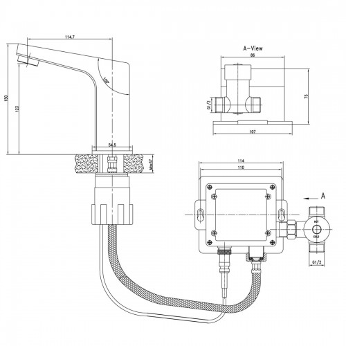 Смеситель для раковины сенсорный Lemark "Project" LM4650CE