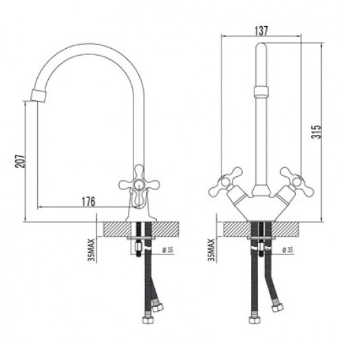 Смеситель для кухни Lemark "Standard" LM2105C 