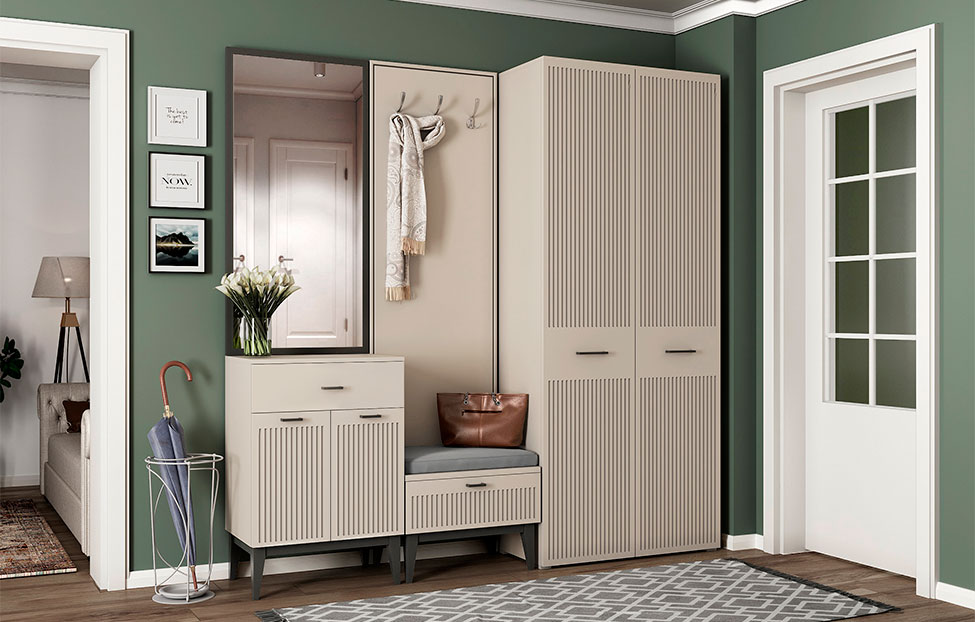 Прихожая "Хилтон" Кашемир серый Прихожая "Хилтон" Кашемир серый