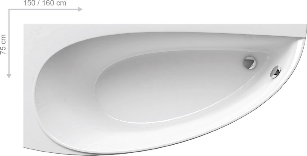 Ванна "RAVAK" AVOCADO 160 P