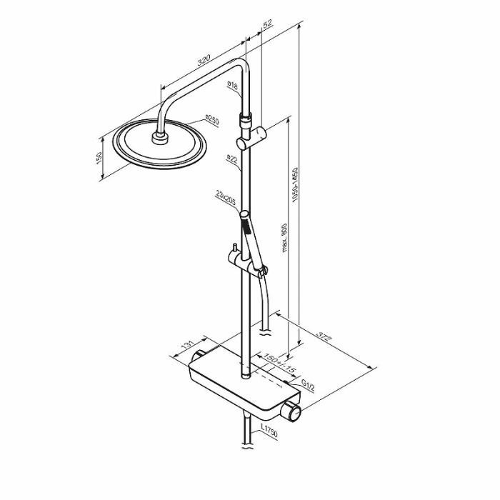 Душевая система Damixa Scandinavian Pure 936780300 