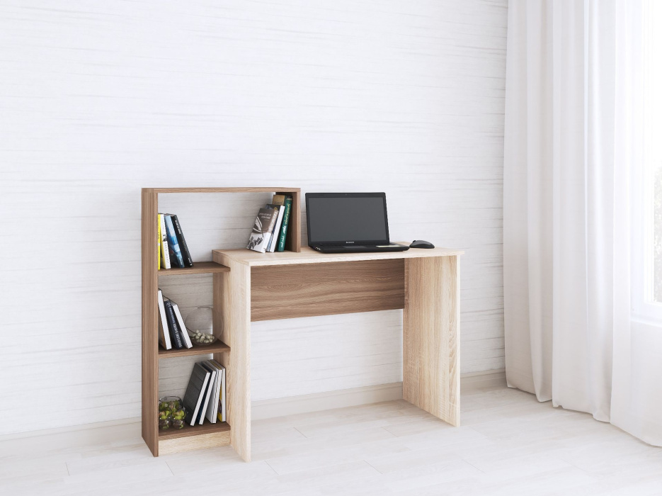 Компьютерный стол "Квартет-2" Ясень шимо/Дуб сонома