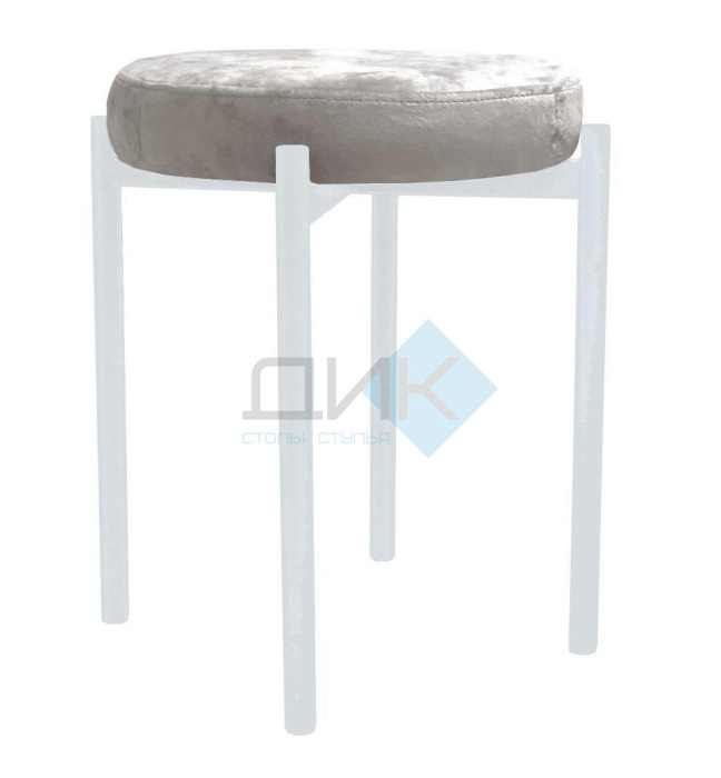 Табурет M DikLine, M02 бежевый, ножки белые