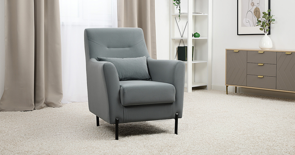 Кресло "Барселона" ТК 673 Diagonal 995 (серо-голубой) Кресло "Барселона" ТК 673 Diagonal 995 (серо-голубой)