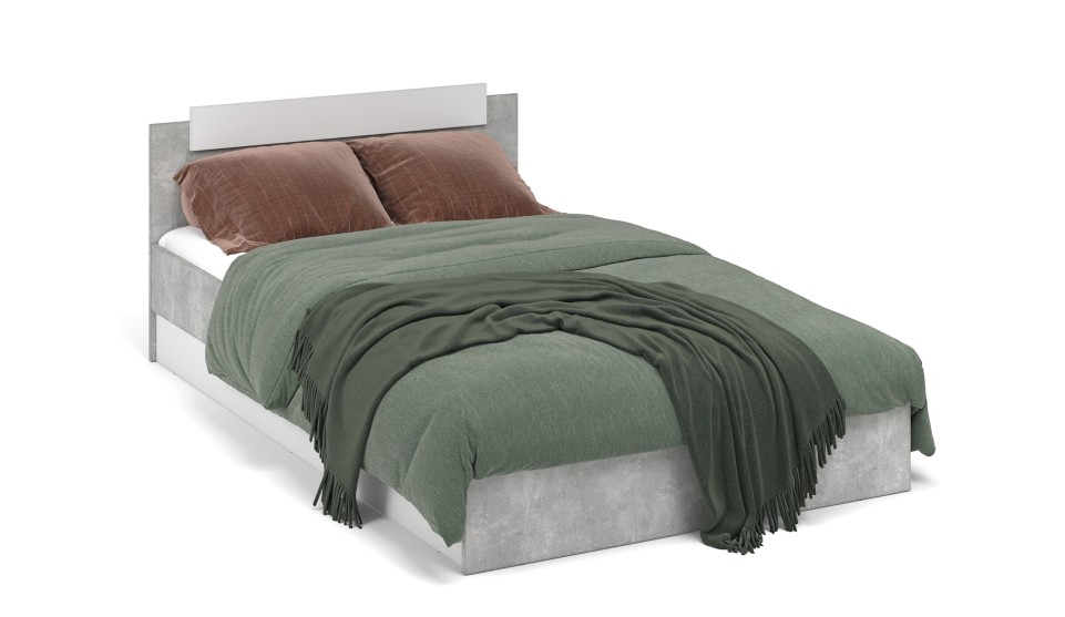 Кровать "Чикаго" 120 (основание ЛДСП) Белый