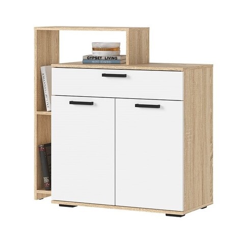 Комод 1000 КМ-01 "Санса" Белый/Дуб сонома