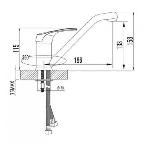 Смеситель для кухни Lemark "Omega" LM3104C 