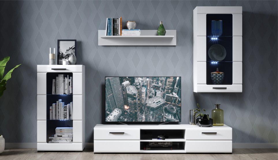 Стенка "Рио" 2,30 м Белый глянец Стенка "Рио" 2,30 м Белый глянец