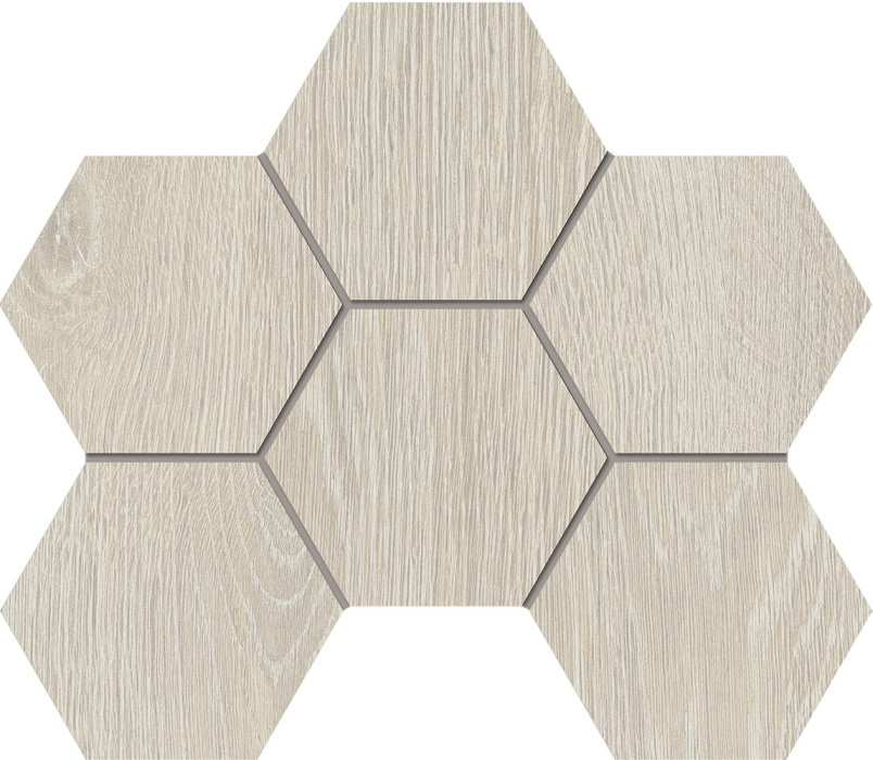 Мозаика Kraft Wood KW 00 Структурированный Hexagon 250Х28,5