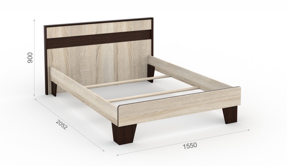 Кровать 140 "Эшли" (без ламелей)