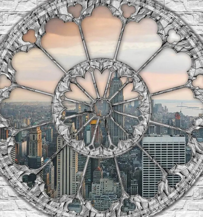 Фотообои на бумаге 3,68*2,54м (4 части) 2099P8