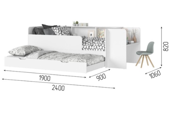 Кровать универсальная КР 01 Руна Белый