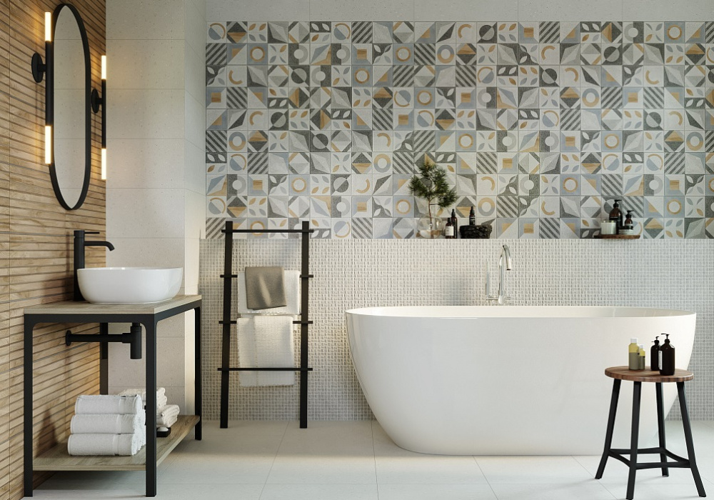 Плитка Supreme grey mosaic wall 02 250Х600