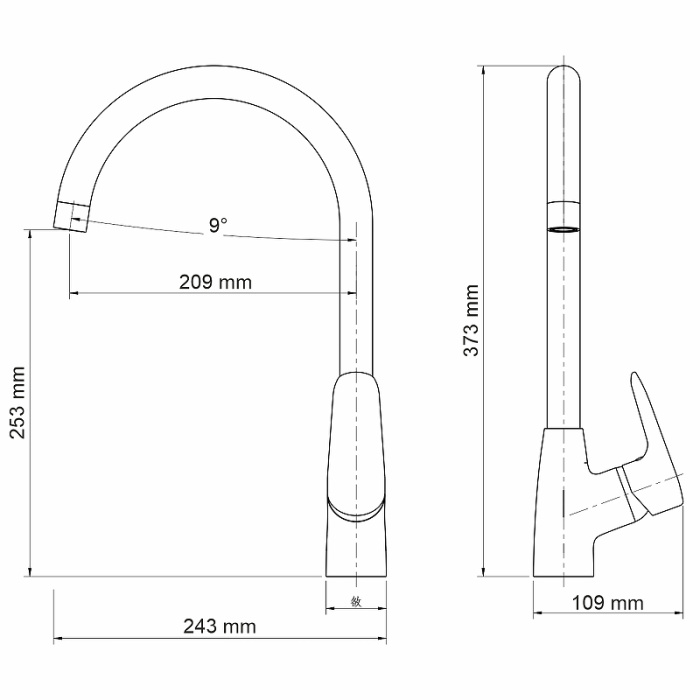 Смеситель для кухни WasserKRAFT "Vils" 5607