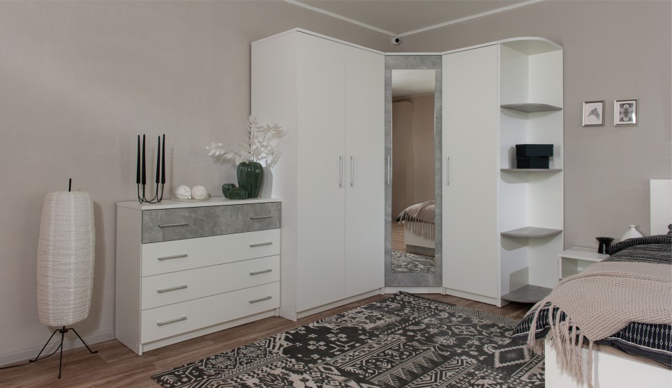 Шкаф угловой "Аврора" Белый