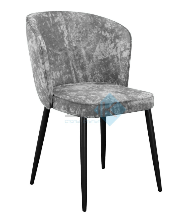 Стул DikLine 347 микровелюр M13 светло-серый, ножки черные Стул DikLine 347 микровелюр M13 светло-серый, ножки черные