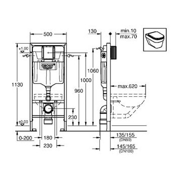 Инсталляция GROHE "Skate Cosmopoliten" 38772001