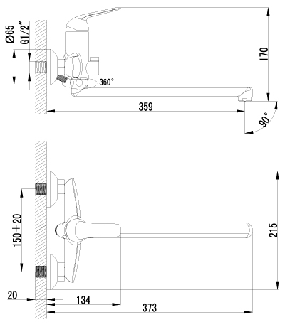 Смеситель для ванны LEMARK "PLUS ADVANCE" LM1251C