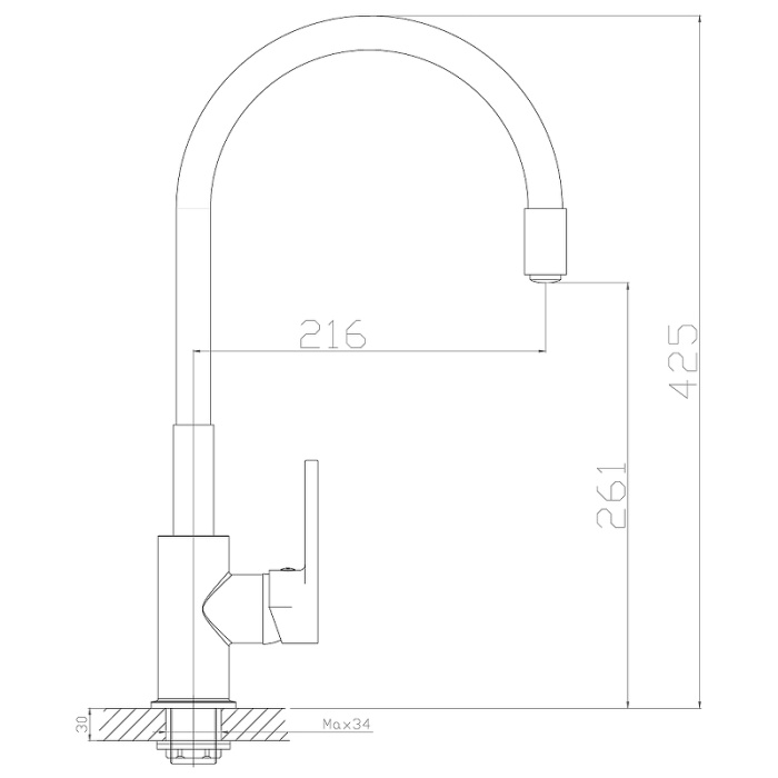 Смеситель для кухни Rossinka Z35-35U-White 