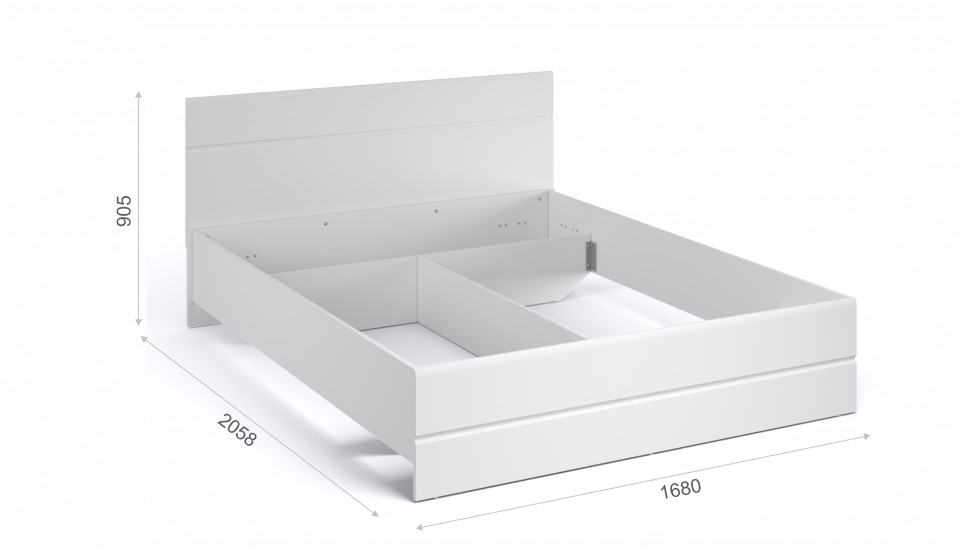 Кровать 160 без ПМ "Йорк" без ламелей