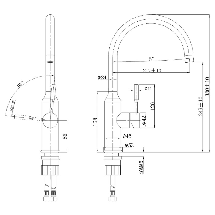 Смеситель для кухни Lemark "Expert" LM5079S 