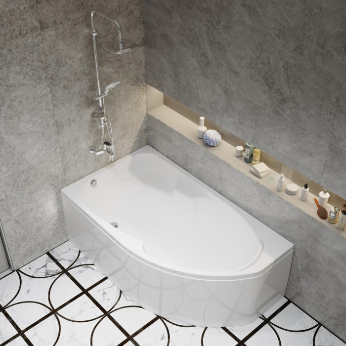 Ванна акриловая обрезанная София 150-левая 1500Х950Х610