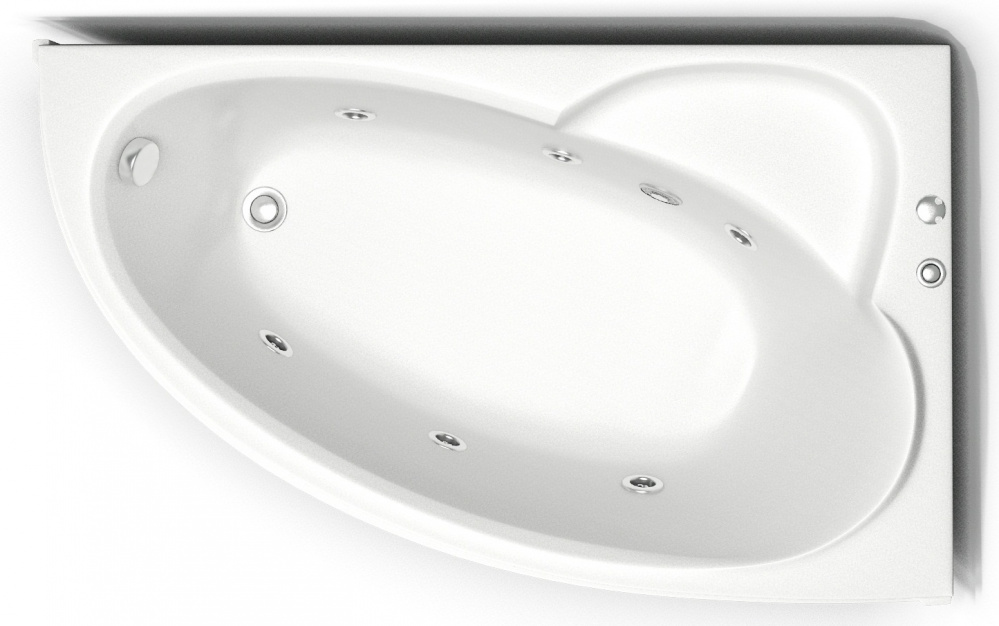 Ванна акриловая BAS "САГРА" с г/м FLAT правая Ванна акриловая BAS "САГРА" с г/м FLAT правая