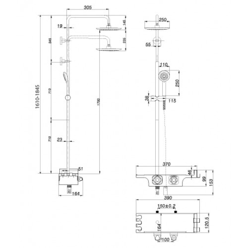 Смеситель для ванны и душа Lemark "Tropic" LM7008С