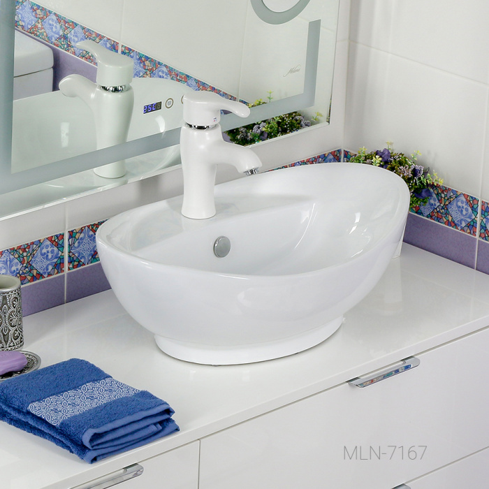 Раковина накладная MELANA MLN-7167 600Х390Х210