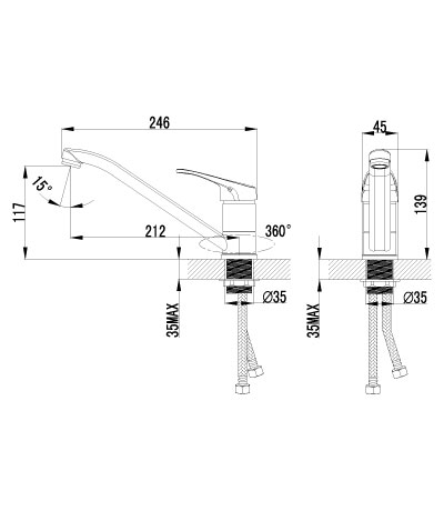 Смеситель для кухни LEMARK "Partner" LM6554C