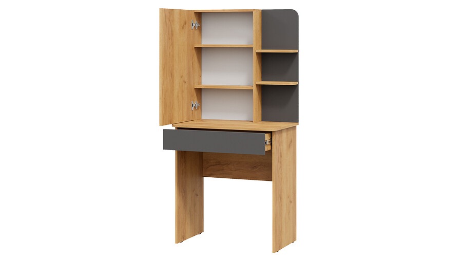 Стол туалетный «Майя» Дуб Крафт золотой, Серый графит