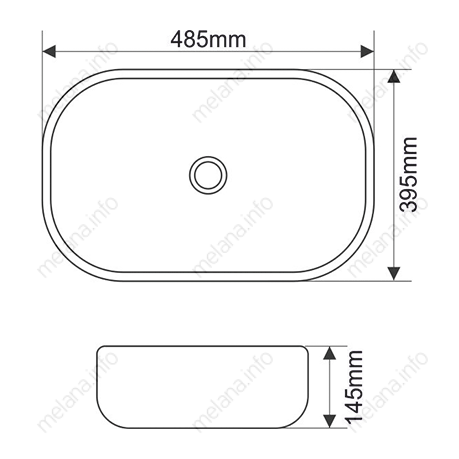Фигурный умывальник "MELANA" А419
