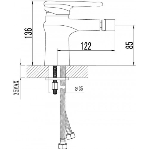 Смеситель для биде Lemark "Status" LM4408C