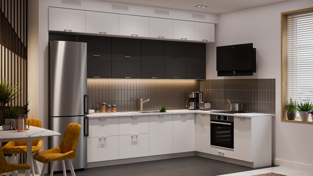 Кухонный гарнитур «Габриэлла» №16 Белый, Сноу, Титан Кухонный гарнитур «Габриэлла» №16 Белый, Сноу, Титан