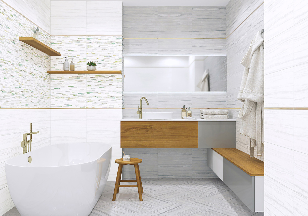 Плитка настенная Gemstone Gray WT9GEM15 249Х500Х7,5