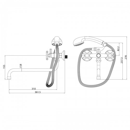 Смеситель для ванны Lemark "Promotion" LM6051C 