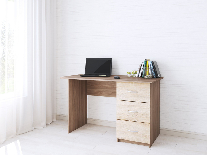 Стол письменный Сити-1 Ясень шимо/Дуб сонома