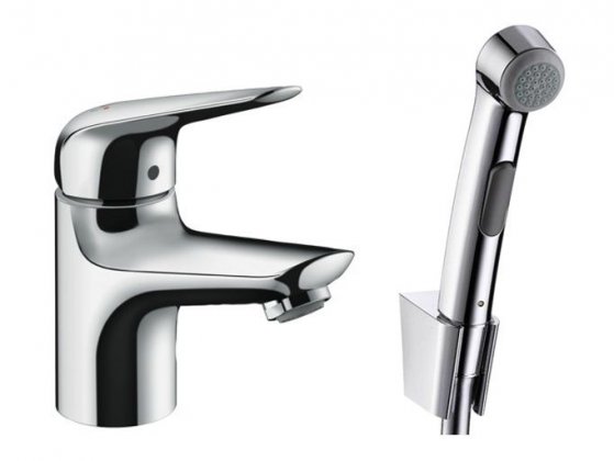 Смеситель для раковины HANSGROHE "Novus" с гигиеническим душем