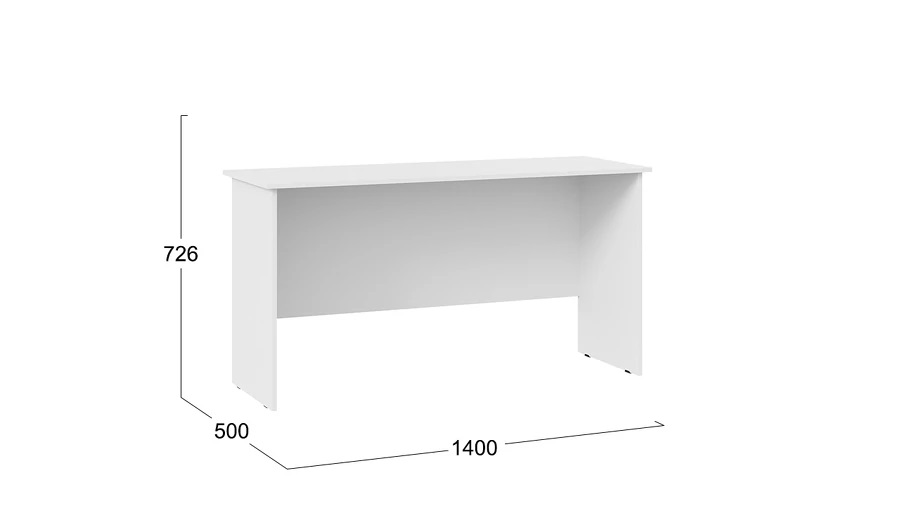 Стол письменный тип 14 (1400) Белый Ясень