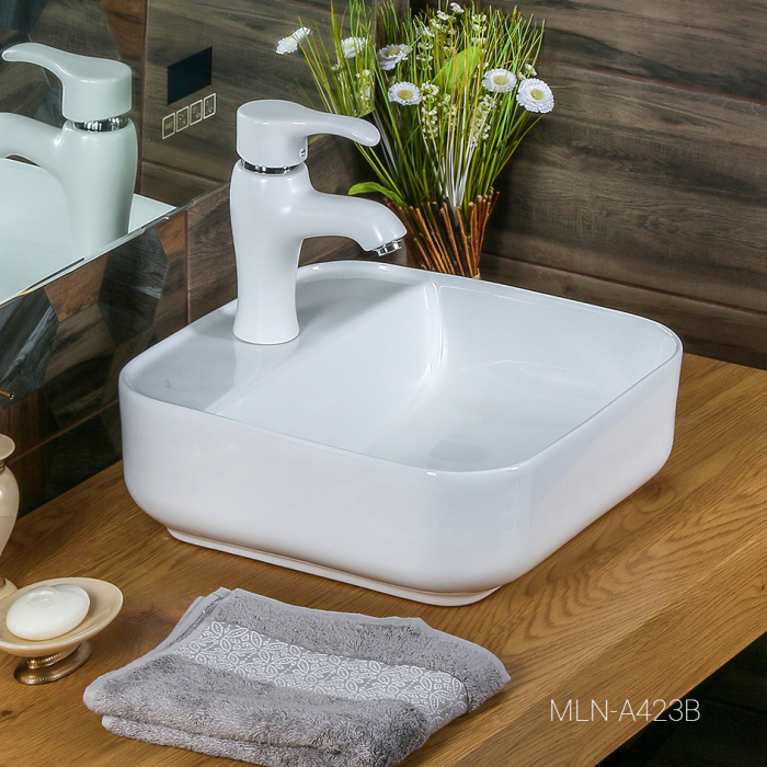 Раковина накладная MELANA MLN-A423B 385Х385Х140