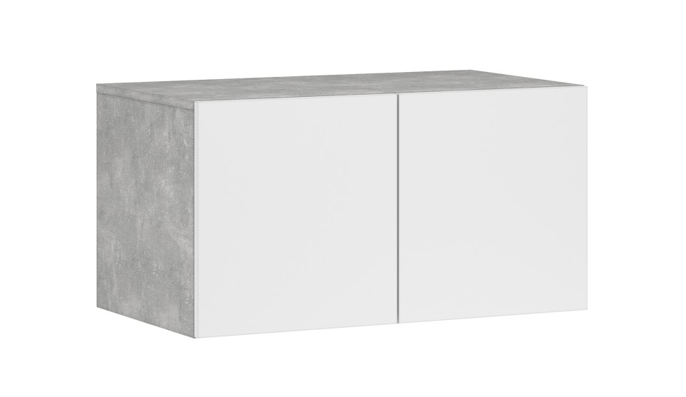 Антресоль "Чикаго" 2 двери Белый / Ателье светлый Антресоль "Чикаго" 2 двери Белый / Ателье светлый