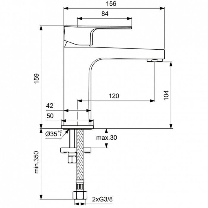 Смеситель для раковины Ideal Standard "Cerafine Model" D BC553AA