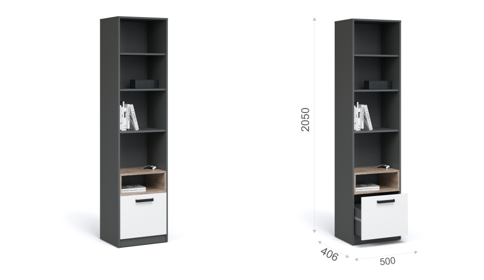 Стеллаж 50 1 ящик "Квадро"  