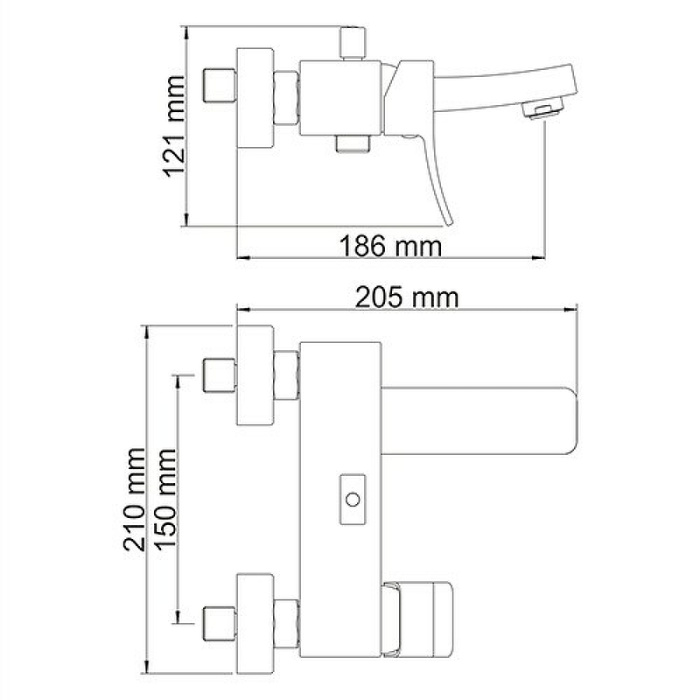 Смеситель для ванны WasserKRAFT "Aller" 1061W